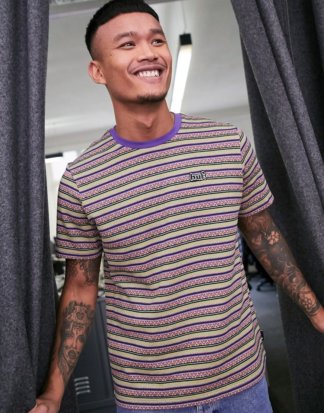 HUF - Allen - Gestricktes T-Shirt in Violett