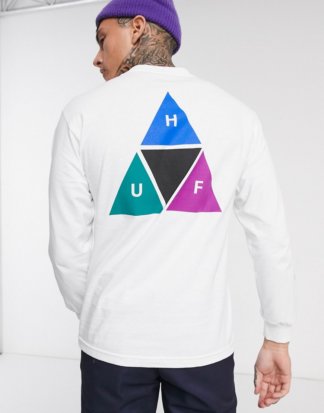 HUF - Prism Tt - Weißes, langärmliges T-Shirt