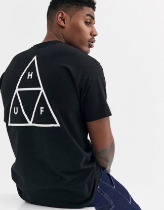 HUF - Schwarzes T-Shirt mit Dreieckssymbol