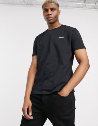 HUGO - Dero - Schwarzes T-Shirt mit kleinem Logo auf der Brust