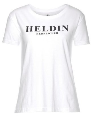 Herrlicher T-Shirt "KENDALL" mit Herrlicher Logo-Statementprint "Heldin"