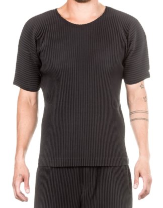 Homme Plissé Issey Miyake Herren T-shirt schwarz