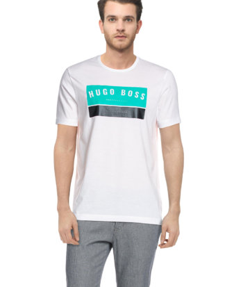 Hugo Boss T-Shirt, Rundhals weiß