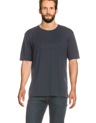Hugo Boss T-Shirt Tallone, Rundhals, Comfort Fit blau