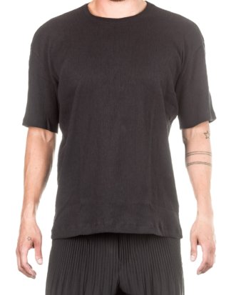 ISSEY MIYAKE Herren T-Shirt Crashed Look schwarz