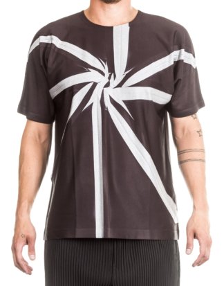 ISSEY MIYAKE Herren T-Shirt WRINKLE T schwarz