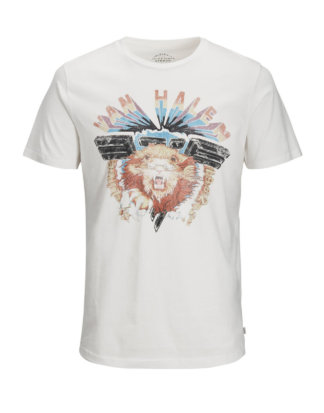 JACK & JONES Band- T-shirt Herren White