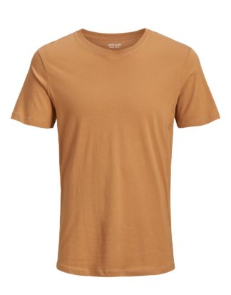 JACK & JONES Basic- T-shirt Herren Braun