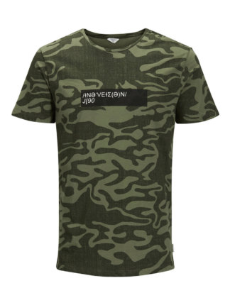 JACK & JONES Camo T-shirt Herren Grün