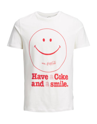 JACK & JONES Coca Cola Print T-shirt Herren White