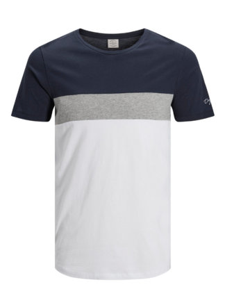 JACK & JONES Colour-blocking T-shirt Herren Blau