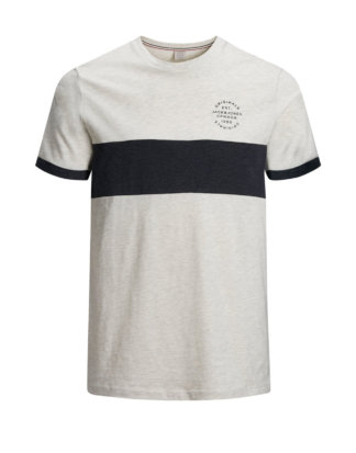 JACK & JONES Colour-blocking T-shirt Herren Grau