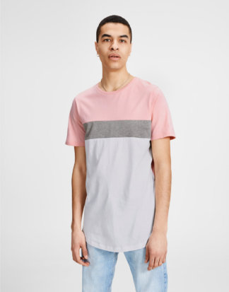 JACK & JONES Colour-blocking T-shirt Herren Pastel