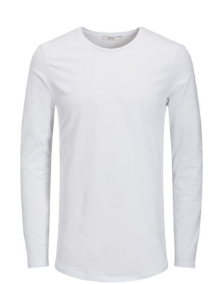 JACK & JONES Einfarbig T-shirt Mit Langen Ärmeln Herren White