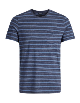 JACK & JONES Gestreiftes Melange T-shirt Herren Blau
