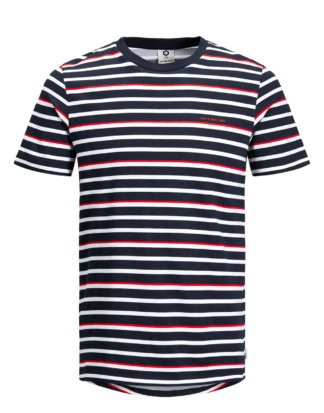 JACK & JONES Gestreiftes T-shirt Herren Blau