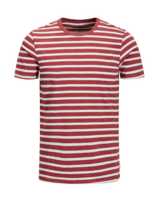 JACK & JONES Gestreiftes T-shirt Herren Rot