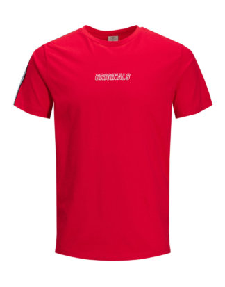 JACK & JONES Grafik T-shirt Herren Rot