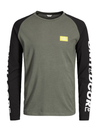 JACK & JONES Grafik T-shirt Mit Langen Ärmeln Herren Grün