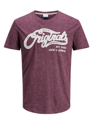 JACK & JONES Klassisches T-shirt Herren Violett