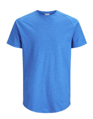 JACK & JONES Melange- T-shirt Herren Blau