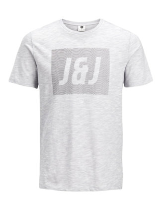 JACK & JONES Melange T-shirt Herren Grau