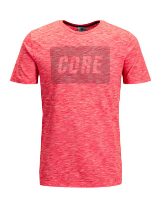 JACK & JONES Melange T-shirt Herren Rot