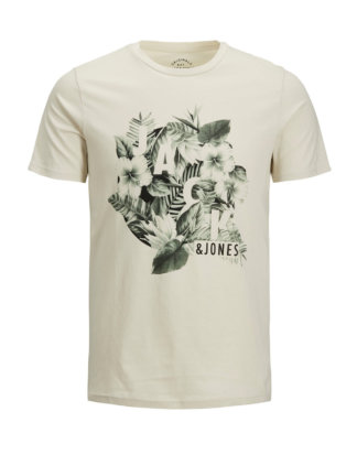 JACK & JONES Print Plus Size T-shirt Herren Grau