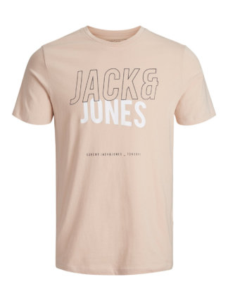 JACK & JONES Print T-shirt Herren Beige