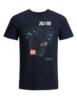 JACK & JONES Print T-shirt Herren Blau