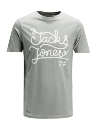JACK & JONES Print- T-shirt Herren Grau