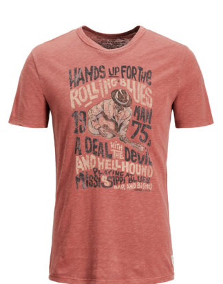 JACK & JONES Print- T-shirt Herren Rot