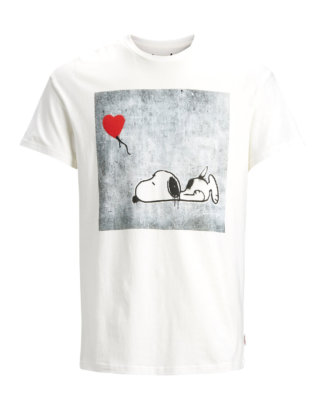 JACK & JONES Snoopy-print T-shirt Herren White
