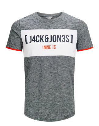 JACK & JONES Split-print T-shirt Herren Blau
