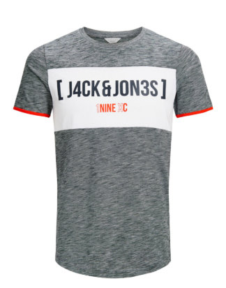 JACK & JONES Split-print T-shirt Herren Blau