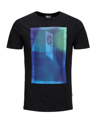 JACK & JONES Strukturprint T-shirt Herren Schwarz