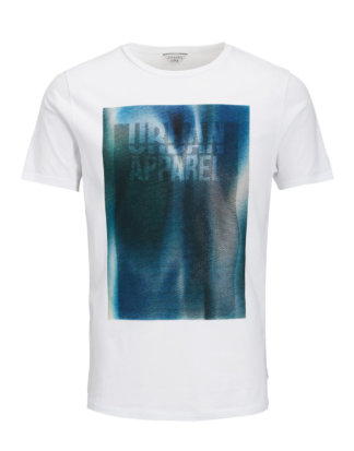 JACK & JONES Strukturprint T-shirt Herren White