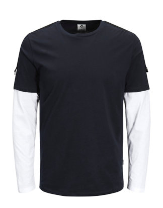 JACK & JONES Urbanes T-shirt Mit Langen Ärmeln Herren Blau