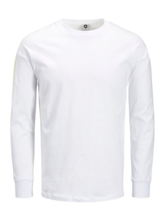 JACK & JONES Urbanes T-shirt Mit Langen Ärmeln Herren White