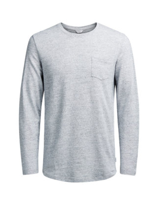 JACK & JONES Vielseitiges T-shirt Mit Langen Ärmeln Herren Grau