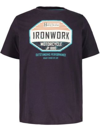 JP1880 T-Shirt bis 7XL, T-Shirt, Basic, XL Ironwork Motiv, Rundhalsausschnitt, Halbarm
