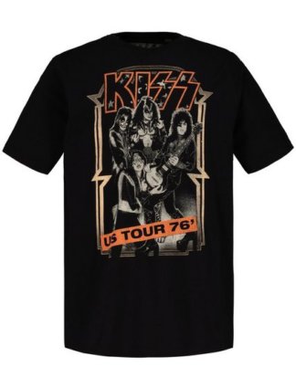 JP1880 T-Shirt bis 7XL, T-Shirt, XL Kiss-Motiv, Rundhalsausschnitt, Halbarm