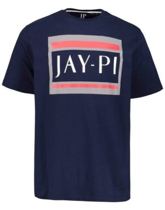 JP1880 T-Shirt bis 7XL, T-Shirt bedruckt, Oberteil mit JAY-PI-Logoprint, Rundhalsausschnitt, reine Baumwolle