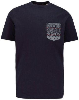 JP1880 T-Shirt bis 7XL, T-Shirt, gemusterte Brusttasche, Halbarm, Rundhals