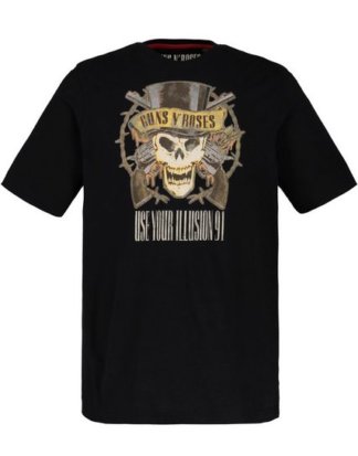JP1880 T-Shirt bis 8XL, Oberteil, T-Shirt, Shirt mit Guns'n Roses Druck, Rundhalsausschnitt, reine Baumwolle