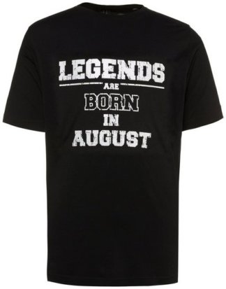JP1880 T-Shirt bis 8XL, T-Shirt, Shirt mit Monatsmotiv August, Geburtstagsshirt, Rundhalsausschnitt, Baumwolle
