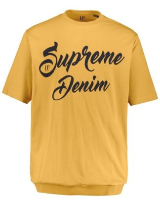 JP1880 T-Shirt bis 8XL, T-Shirt mit Schriftzug, Shirt, Bauchshirt, Spezialschnitt, Rundhalsausschnitt, Saumbund