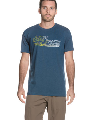 Jack Wolfskin T-Shirt Ocean T, Rundhals, gerader Schnitt blau