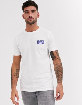 Jack & Jones Essentials - Weißes T-Shirt mit Logo auf der Brust