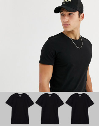 Jack & Jones Originals - Schwarze T-Shirts, 3er-Pack